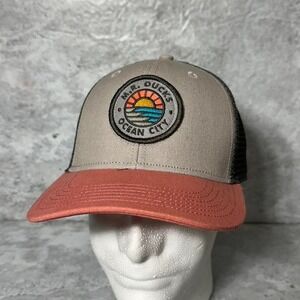 Mr. Ducks Ocean City embroidered snapback hat in grey and orange #OceanCity